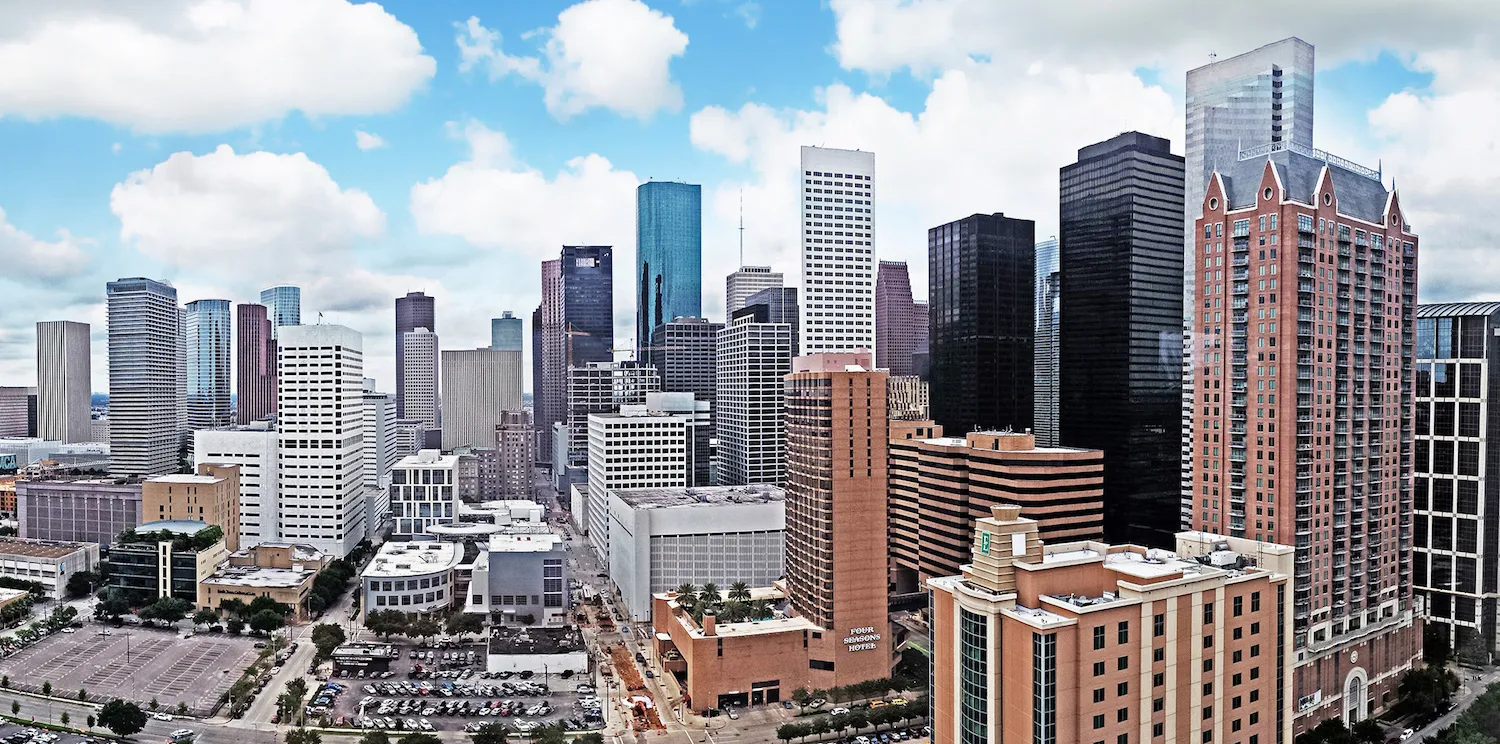 Houston skyline at dusk